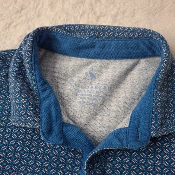 Tailorbyrd Mens Polo Shirt Sz XXL Geo Print Colorful Preppy Golf Boho Artsy - Picture 11 of 16